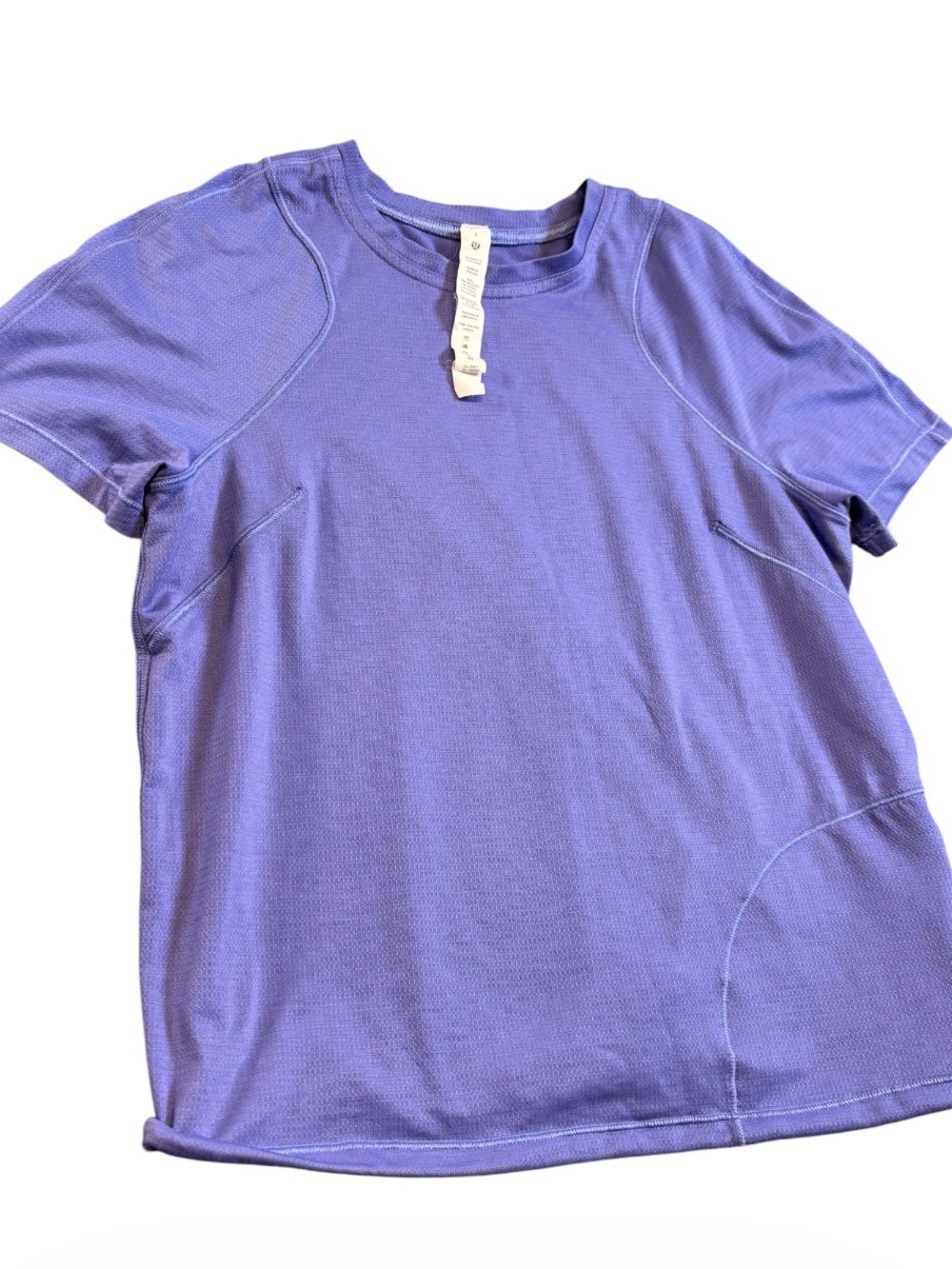 Lululemon Lightweight Cinched Hem Hiking T Shirt Charged Indigo Purple Size 2